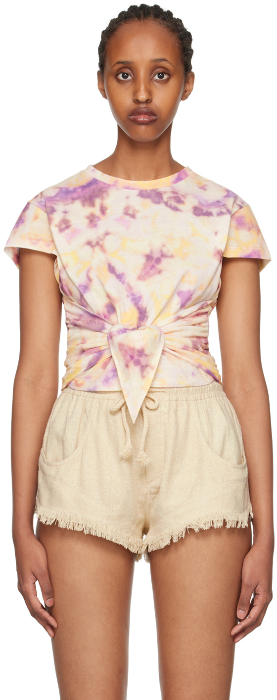 Yellow & Purple Zodya T-Shirt by Isabel Marant Etoile on Sale