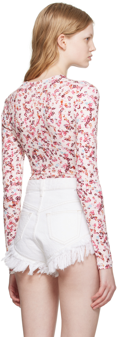 Isabel Marant Étoile Jena Printed Viscose Jersey Top In 23ec Ecru