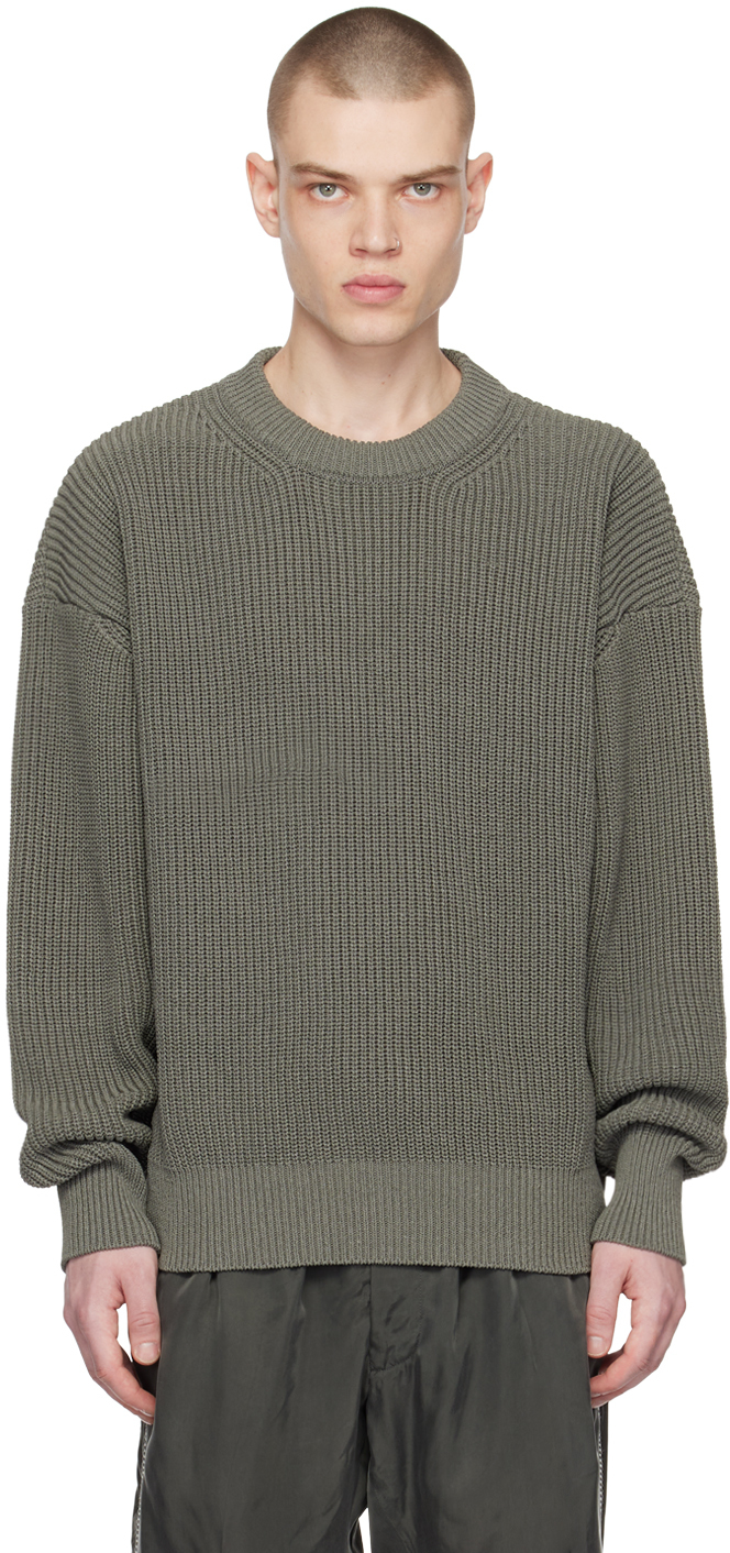 RAINMAKER KYOTO: Khaki Rib Sweater | SSENSE