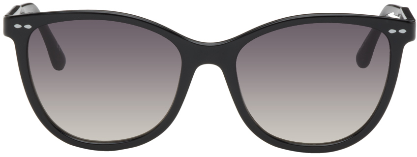 Isabel Marant Black Cat-eye Sunglasses In 0807 Black