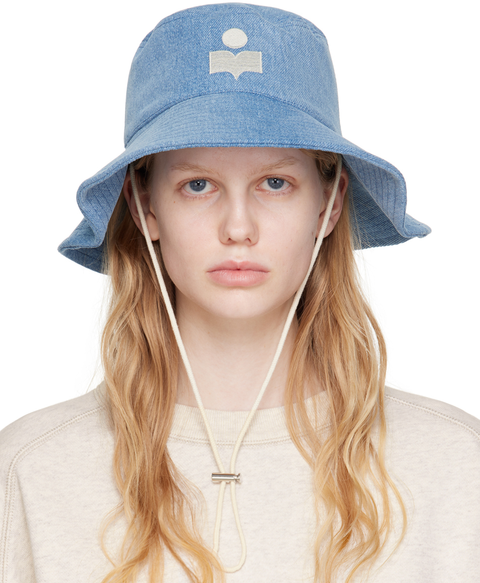 Shop Isabel Marant Blue Delya Bucket Hat In 30lu Light Blue