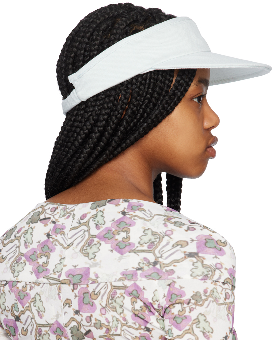 Isabel Marant Logo-embroidered Denim Visor Cap In 61aq Aqua