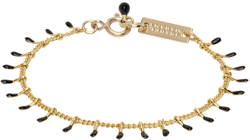 Shop Isabel Marant Gold Casablanca Bracelet In 01bk Black