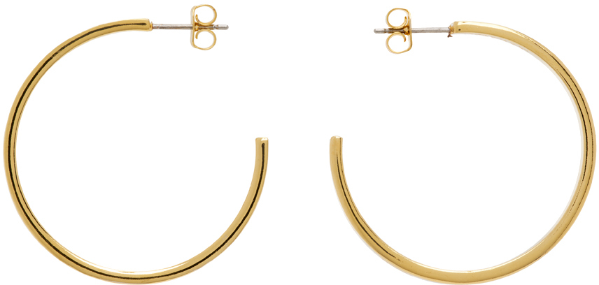 Isabel Marant Gold & White Casablanca Earrings In 23ec Ecru