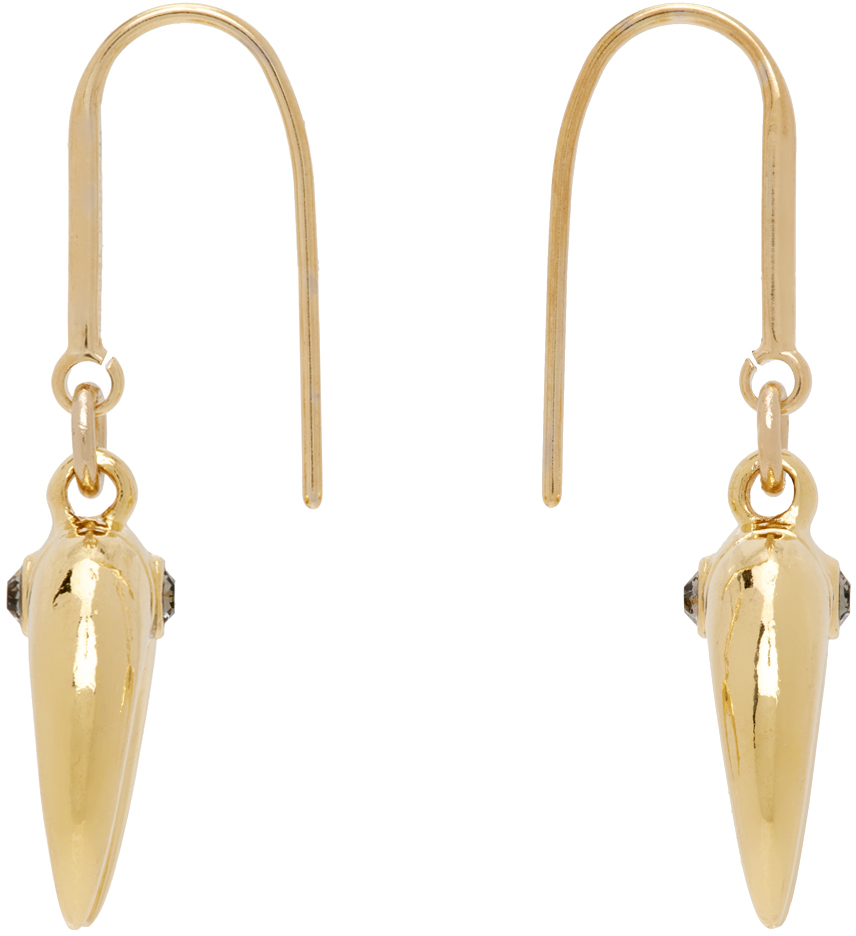 Isabel Marant Gold Other Side Moon Earrings In 12do Dore