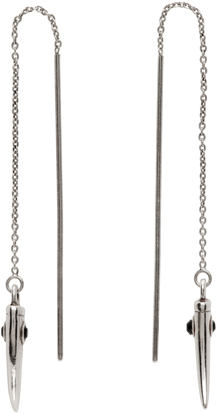 Isabel Marant Silver Other Side Earrings In 08si Silver