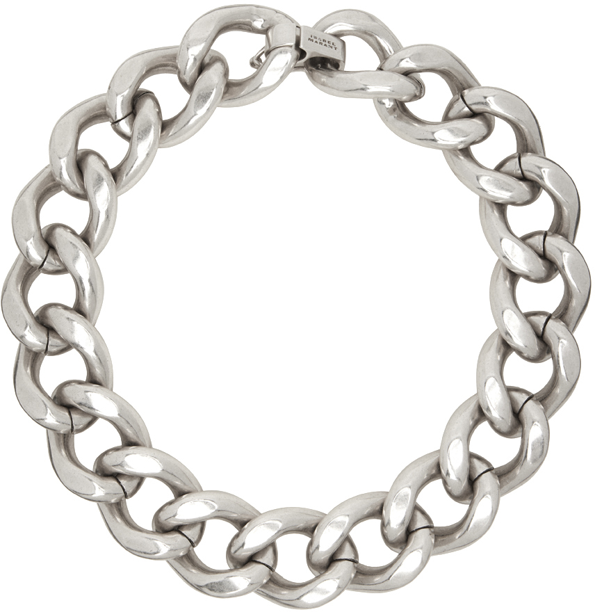 Isabel Marant: Silver Links Necklace | SSENSE