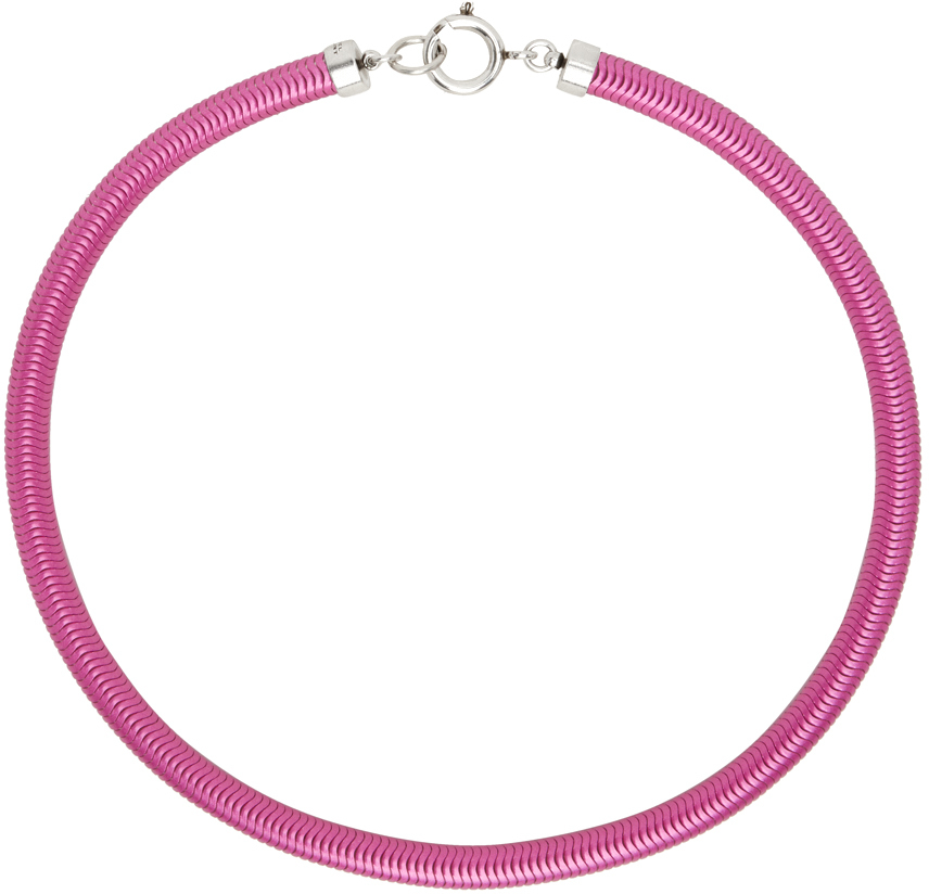 Isabel Marant Pink This One Choker In Mpsi Metal Pink / Si