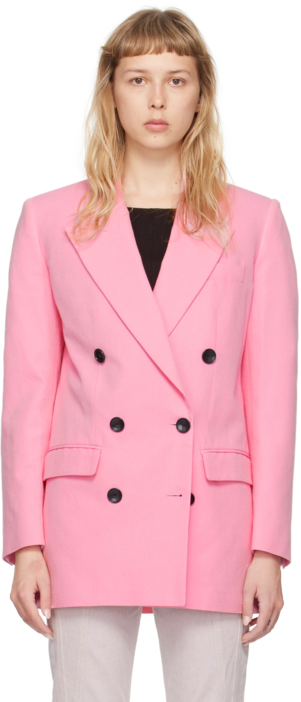 Shop Isabel Marant Pink Nevim Blazer In 40pk Pink