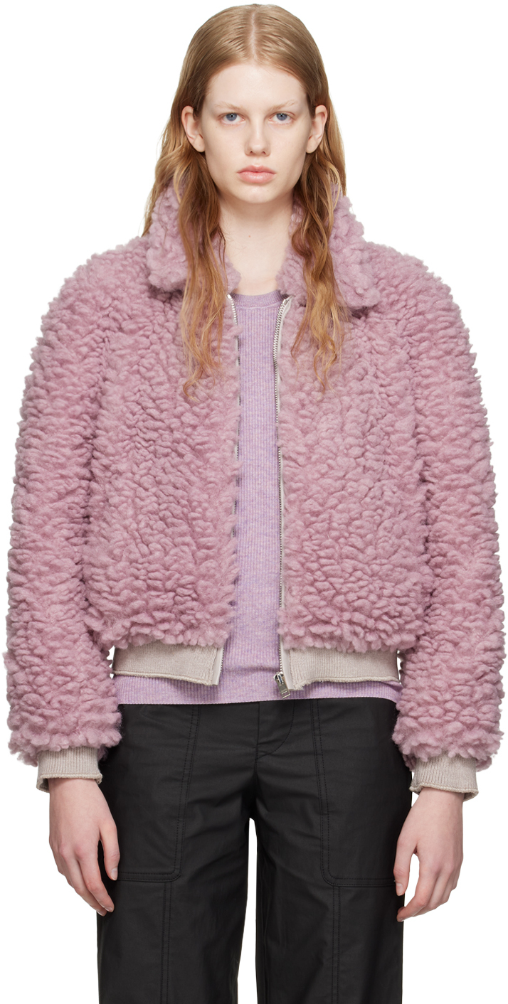 Shop Isabel Marant Pink Salvia Bomber Jacket In 40rw Rosewood