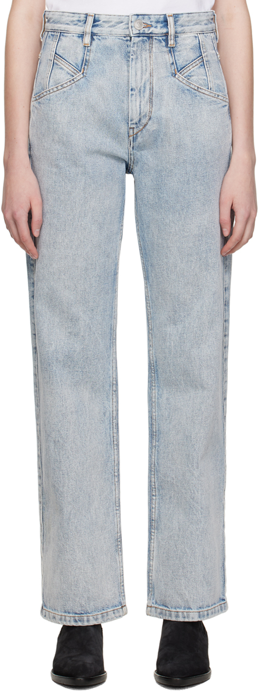 Isabel Marant Straight-leg Denim Jeans In 30lu Light Blue