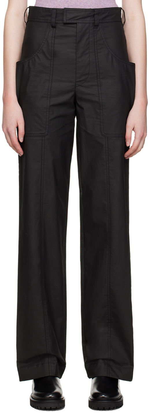Shop Isabel Marant Black Glatiny Trousers In 01bk Black
