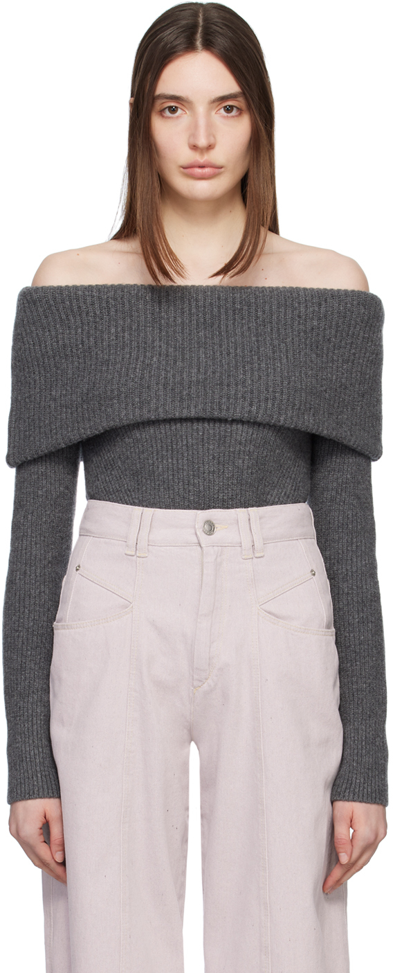 Isabel Marant Gray Baya Sweater In 02an Anthracite