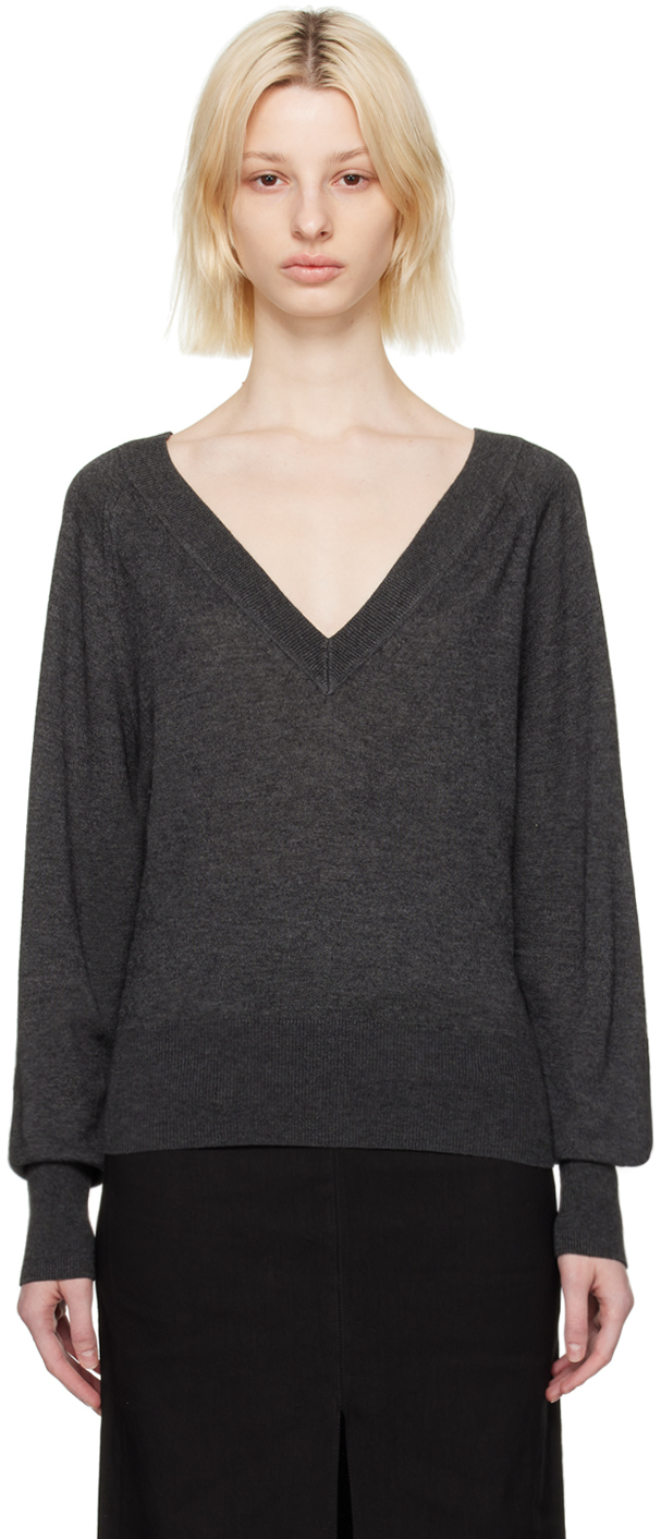 Isabel Marant Gray Milane Sweater In 02an Anthracite
