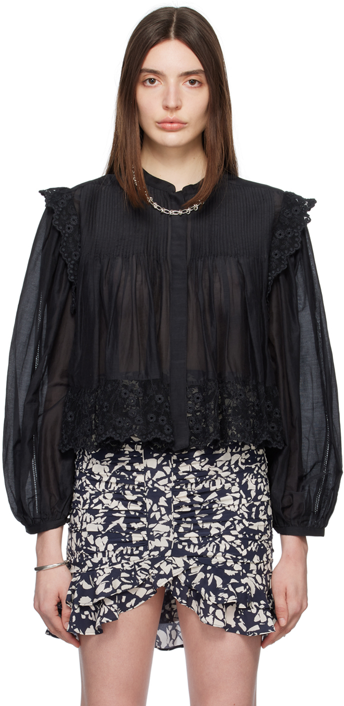 Isabel Marant: Black Mikia Blouse | SSENSE Canada