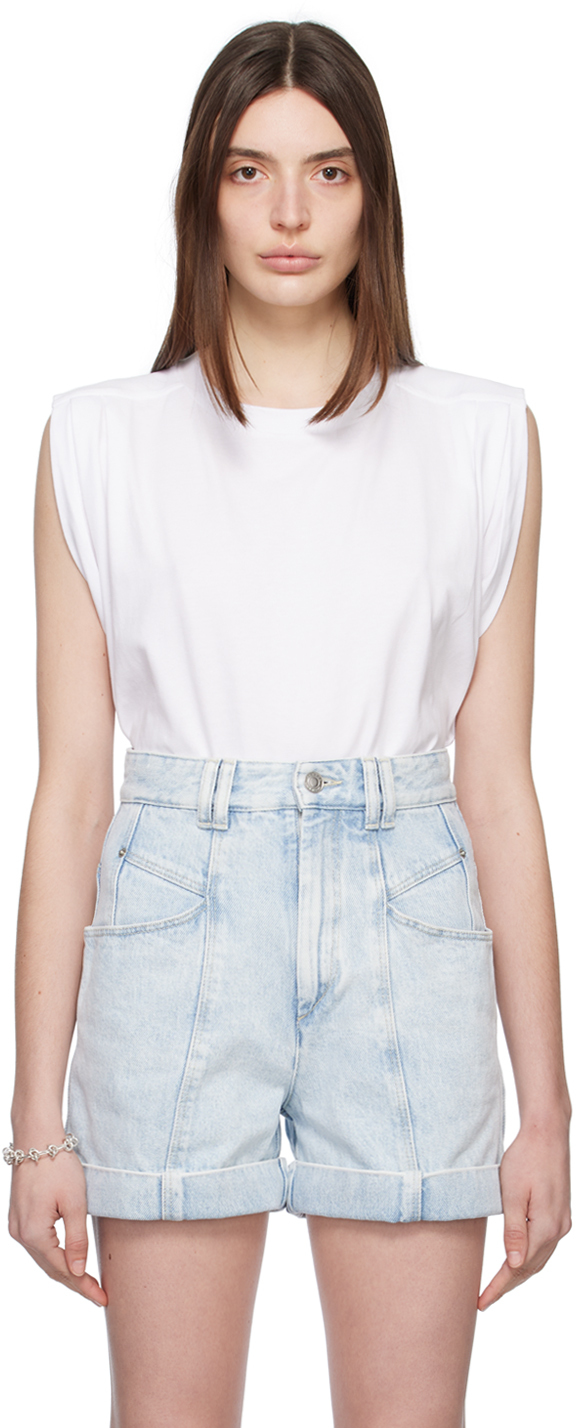 Isabel Marant White Zutti Tank Top In 20wh White