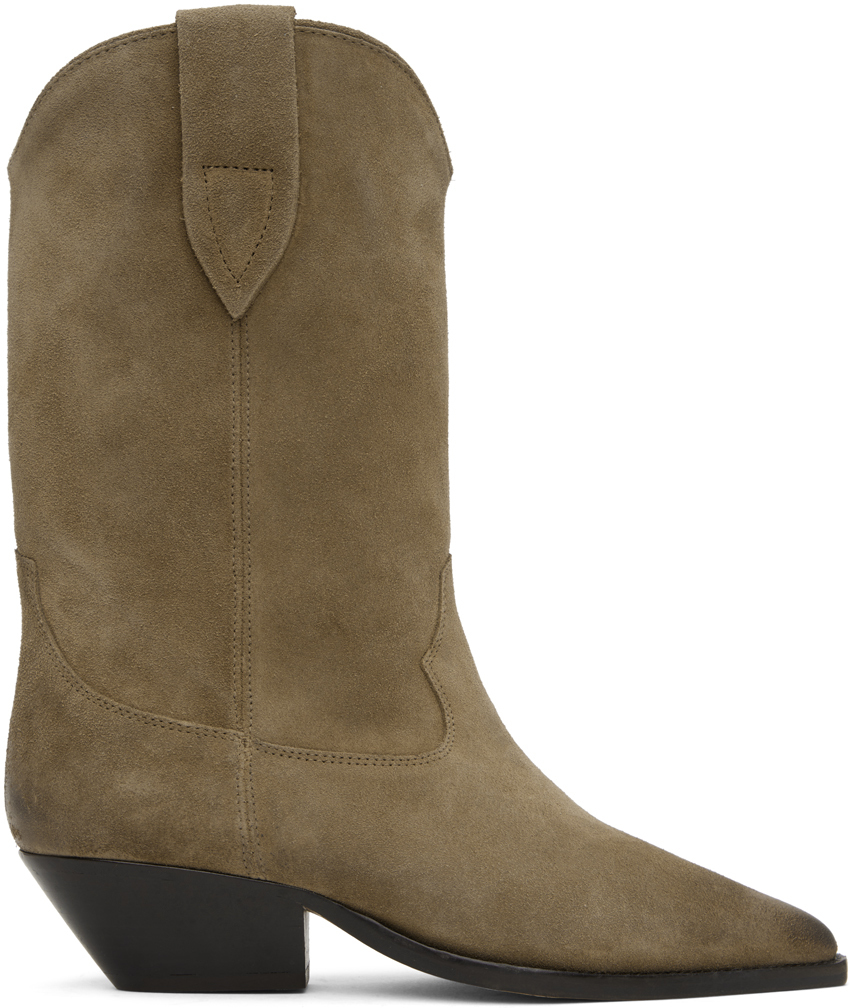 Shop Isabel Marant Taupe Duerto Boots In 50ta Taupe