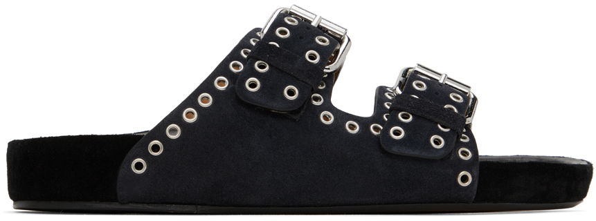 Shop Isabel Marant Black Lennyo Sandals In 02fk Faded Black