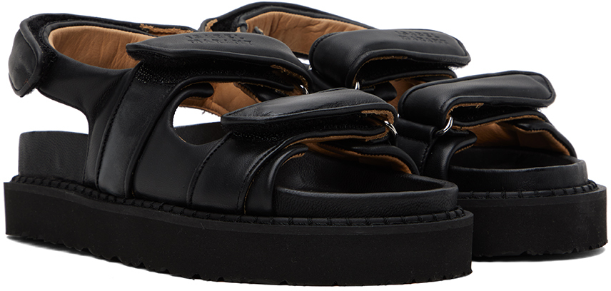 Lorre Black Espadrille Flat Sandals