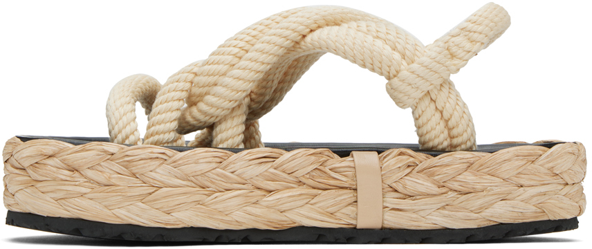Isabel Marant Beige Edon Sandals In 23nl Natural