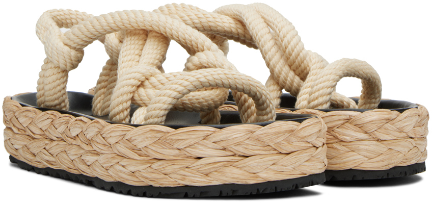 Isabel Marant Beige Edon Sandals In 23nl Natural