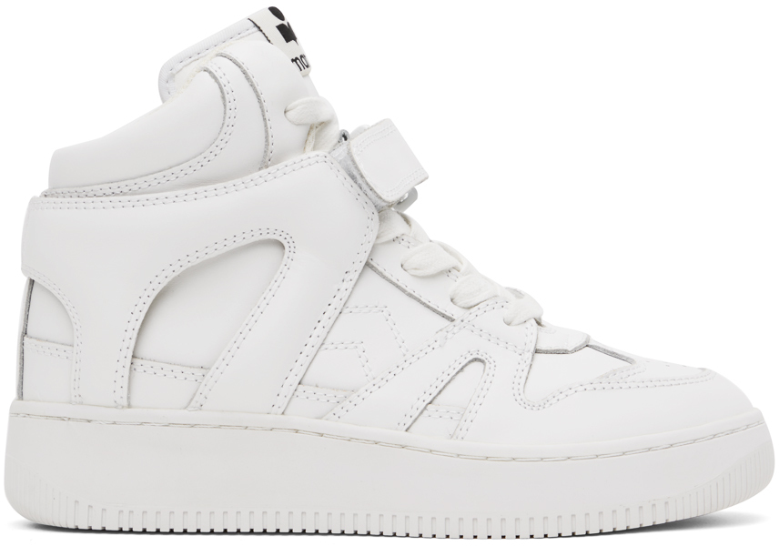 Shop Isabel Marant White Brooklee Sneakers In 20wh White