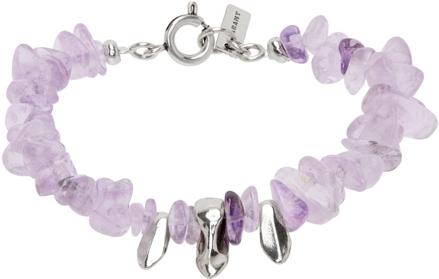 Isabel Marant Purple Pepite Bracelet In Greyish Lilac
