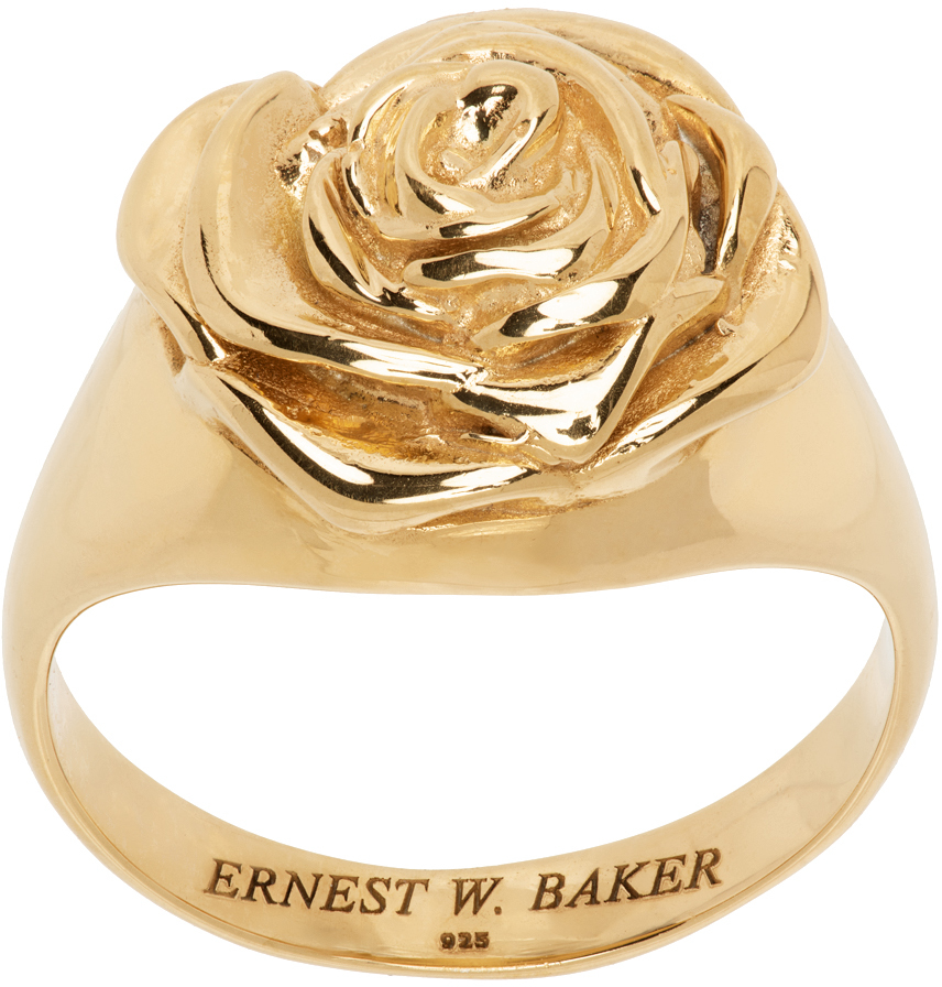 Ernest W. Baker: Gold Rose Ring | SSENSE Canada