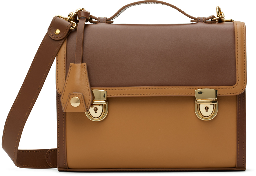 Ernest W. Baker Brown School Bag In Brown&camel | ModeSens