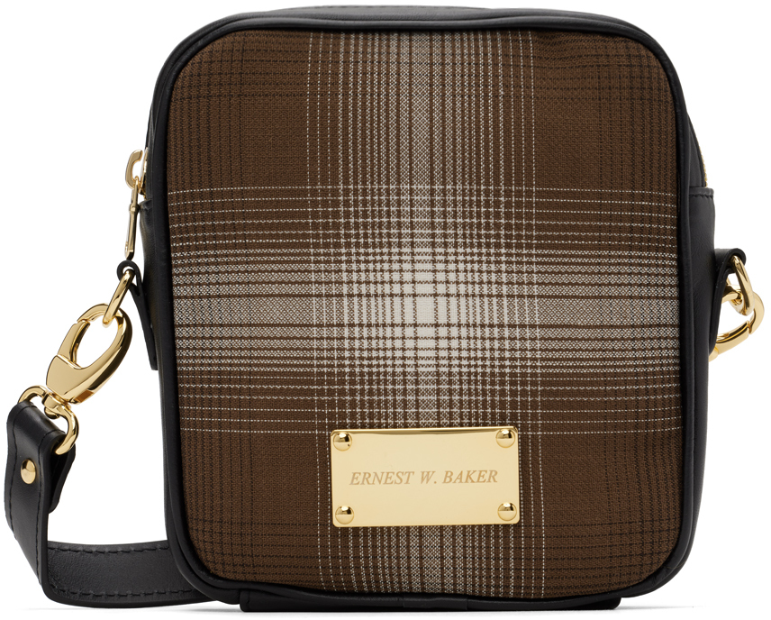 Brown Check Bag by Ernest W. Baker on Sale