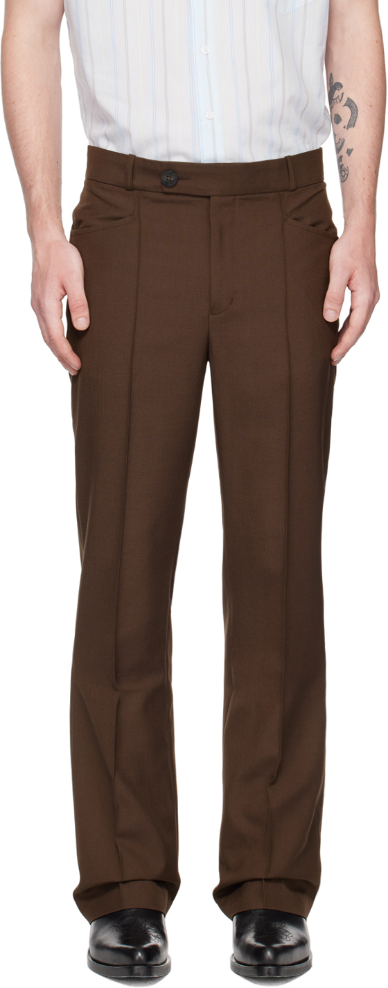 Brown Flared Trousers