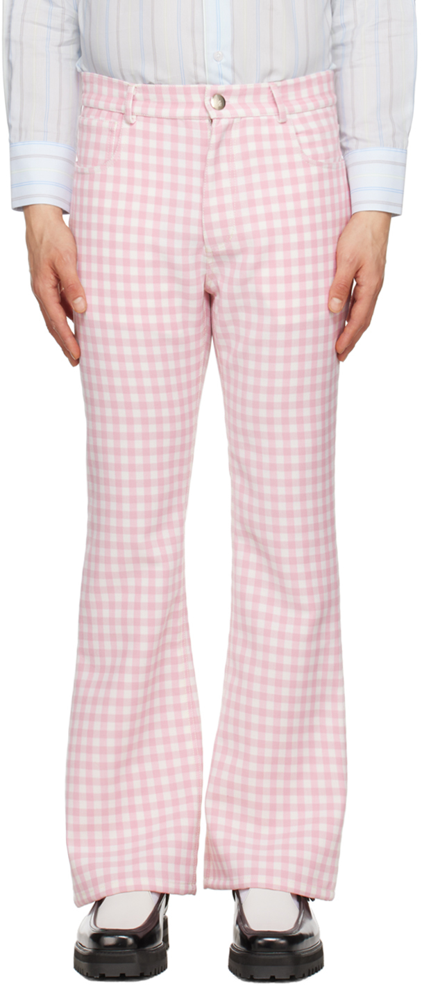 Ernest W Baker Pink Check Trousers