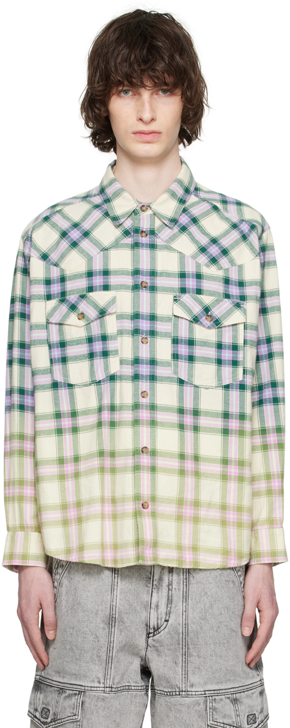 Isabel Marant Green Manem Shirt In Grlc Green/lilac