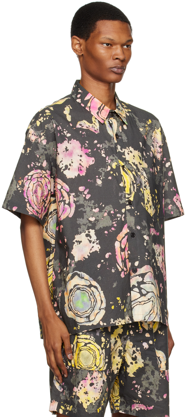Isabel Marant Iggy Printed Shirt In 02fk Faded Black