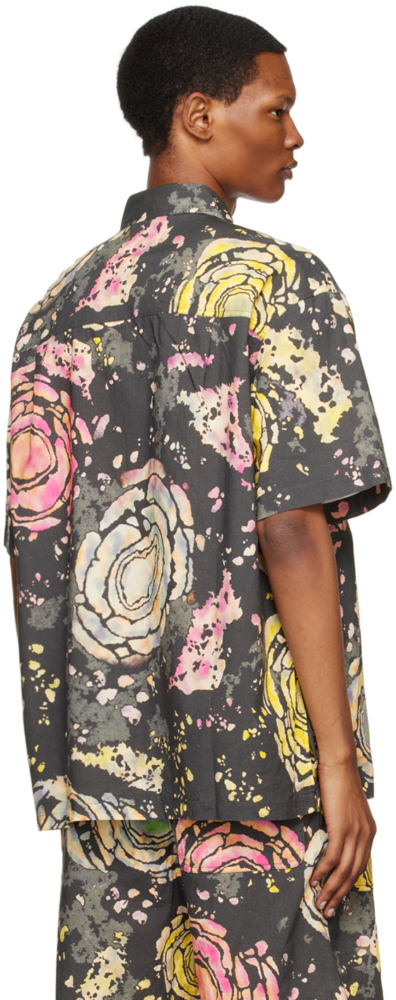 Isabel Marant Iggy Printed Shirt In 02fk Faded Black