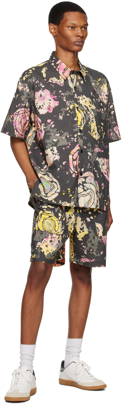Isabel Marant Bakino Printed Shorts In 02fk Faded Black