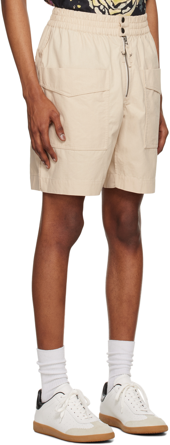 Isabel Marant Tilan Cotton Shorts In 23ec Ecru