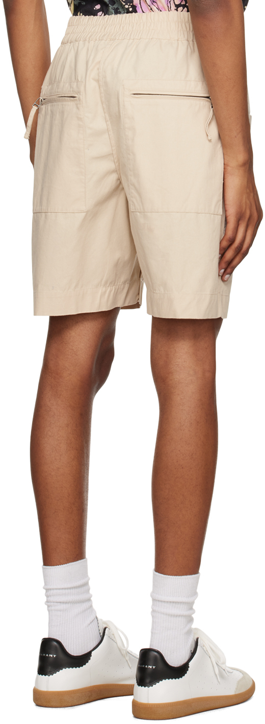 Isabel Marant Tilan Cotton Shorts In 23ec Ecru