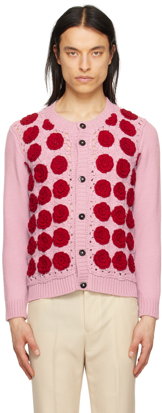 Pink Floral Cardigan by Ernest W. Baker on Sale