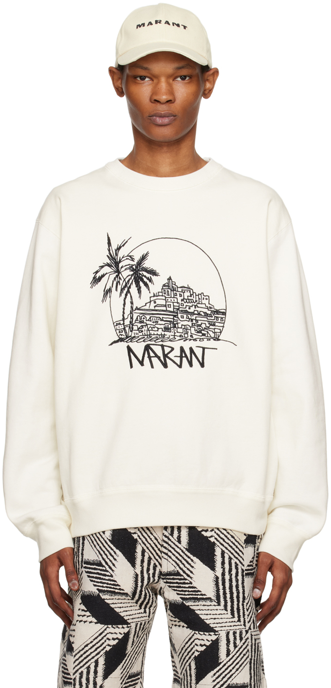 Isabel Marant Logo-embroidered Sweatshirt In White