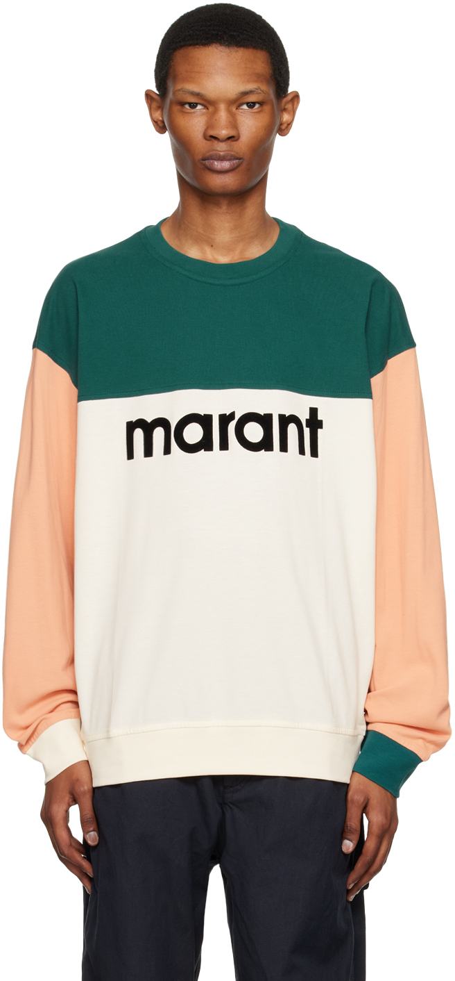 Shop Isabel Marant Multicolor 'marant' Sweatshirt In 11or Orange