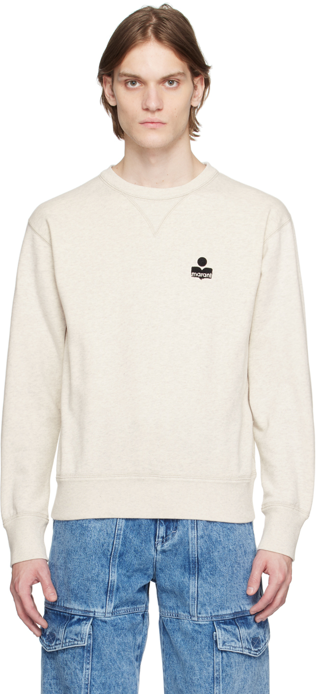 Shop Isabel Marant Off-white Mike Sweatshirt In 23ec Ecru