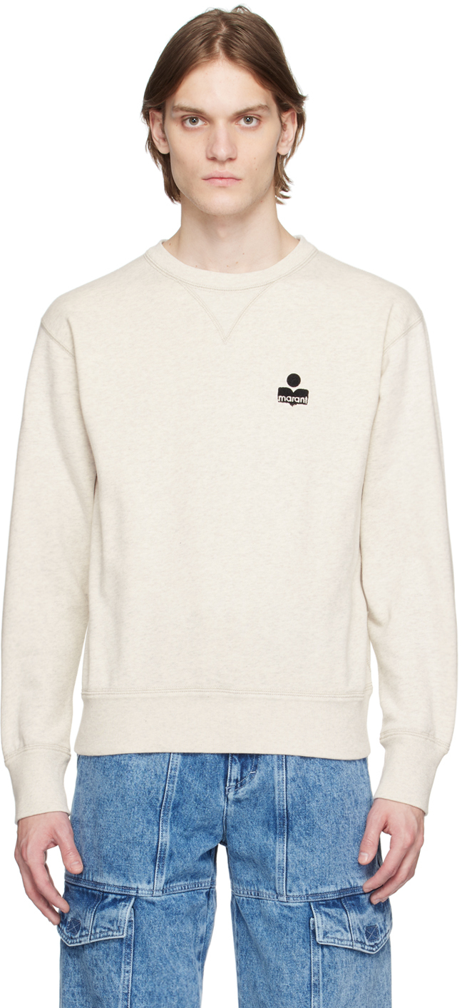 Isabel Marant Mike Logo-print Sweatshirt In 23ec Ecru