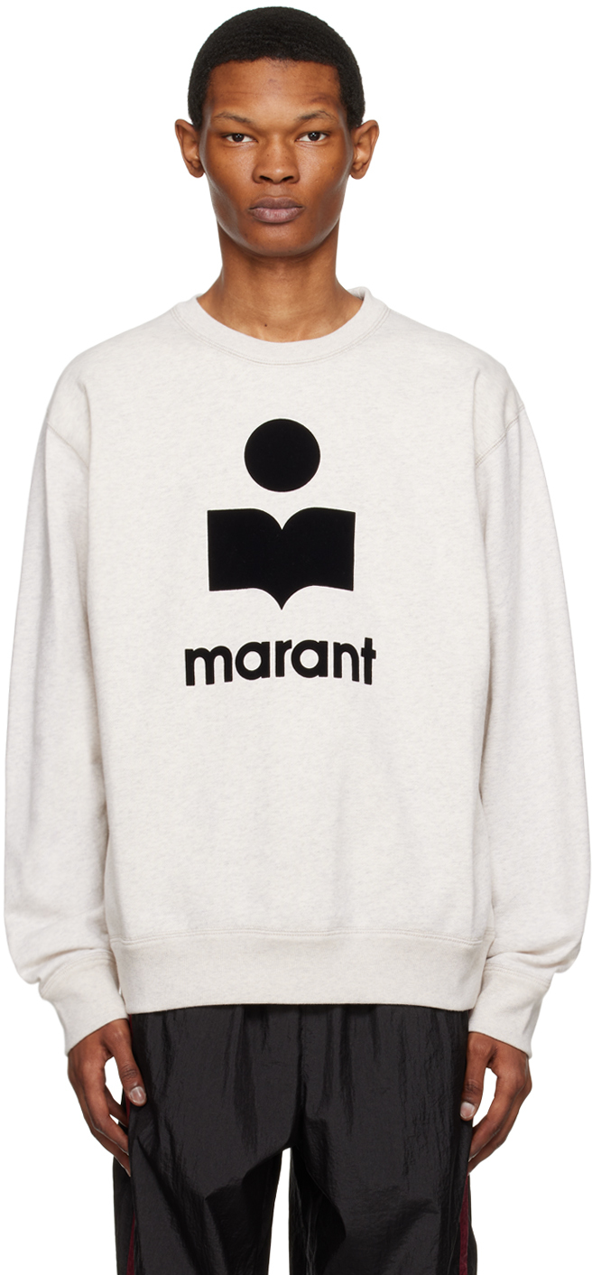 Isabel Marant Marant Mikoy Flocked Logo Sweatshirt In Pink