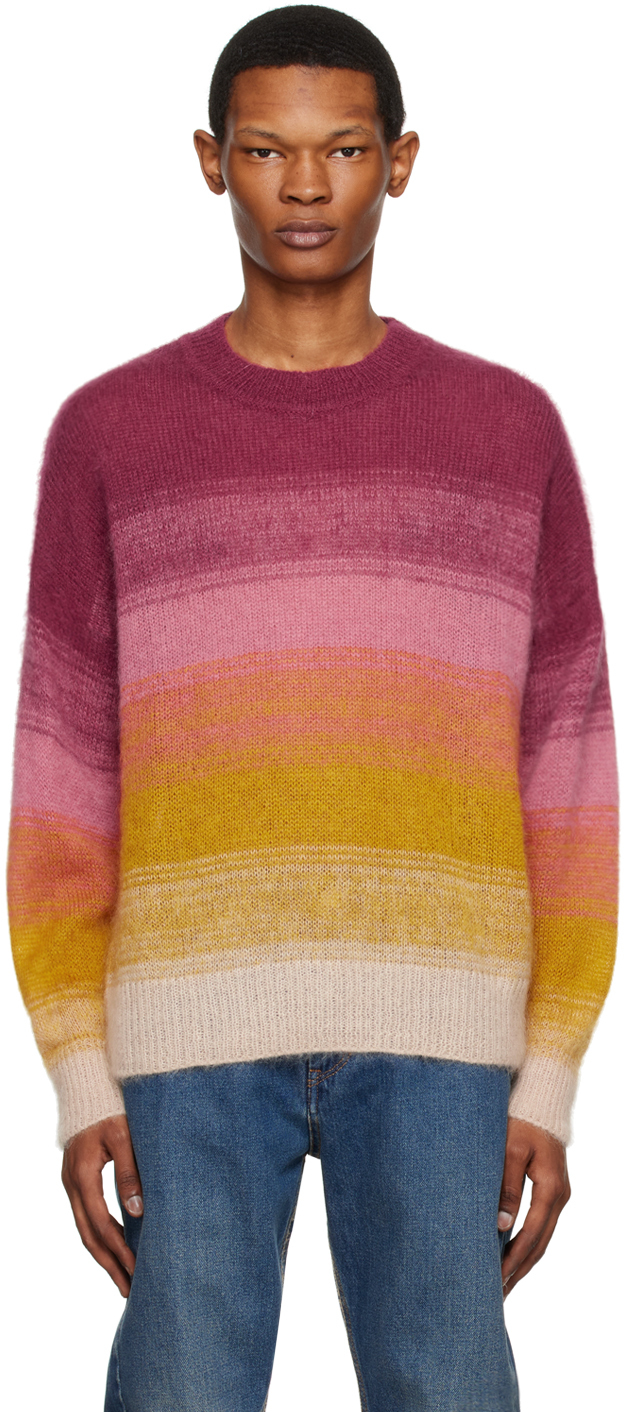 Shop Isabel Marant Multicolor Drussell Sweater In Ryoc Raspberry/ocre