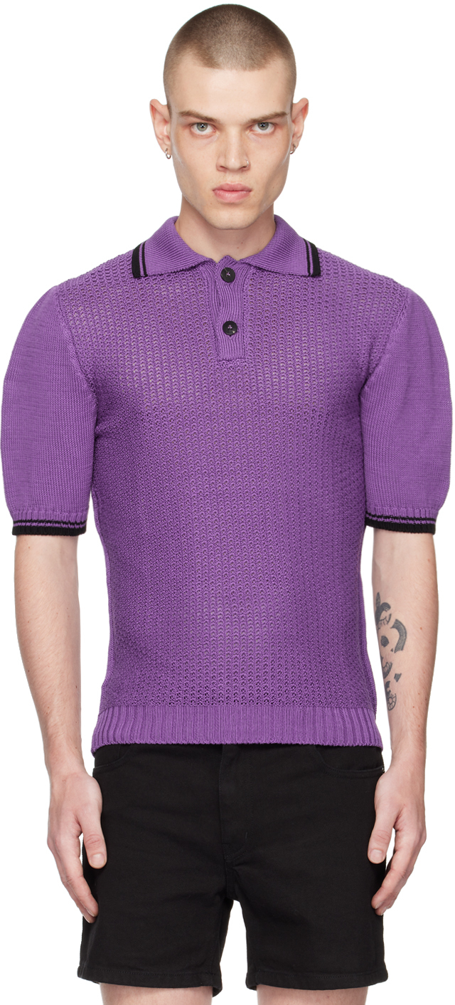 Purple Two-Button Polo by Ernest W. Baker on Sale