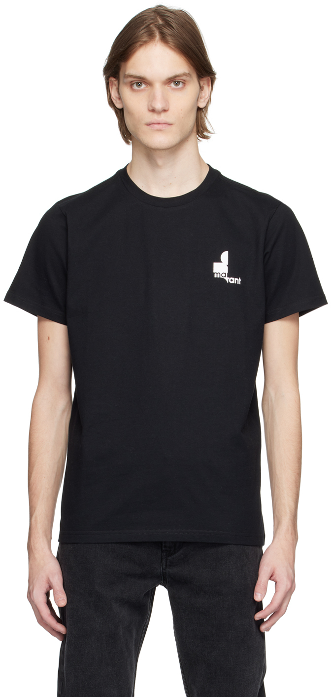 Shop Isabel Marant Black Zafferh T-shirt In 01bk Black