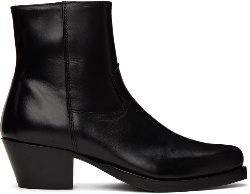 ERNEST W BAKER BLACK WESTERN BOOTS