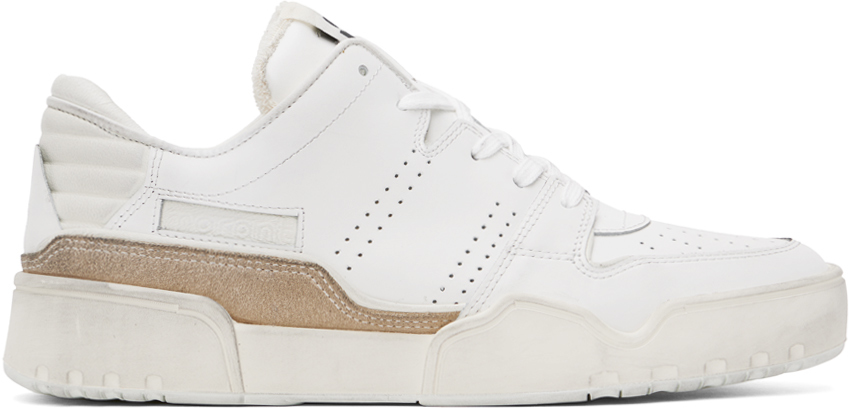 Isabel Marant Emreeh Lace-up Leather Sneakers In White