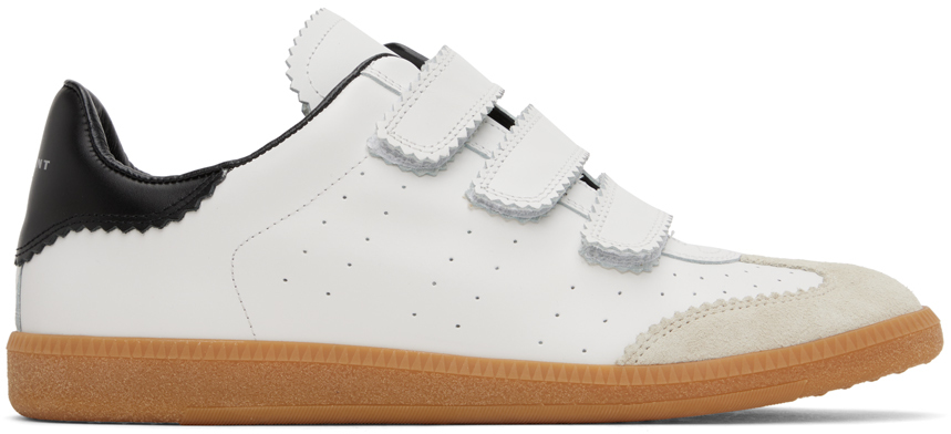 Isabel Marant White & Black Bethy Sneakers In 20wh White